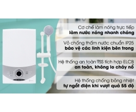 MÁY NƯỚC NÓNG ARISTON AURES SM45PE SBS VN 4500W