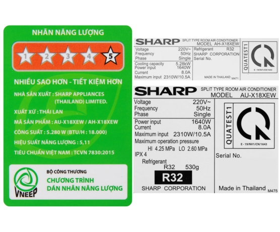 MÁY LẠNH SHARP INVERTER 2 HP AH-X18XEW